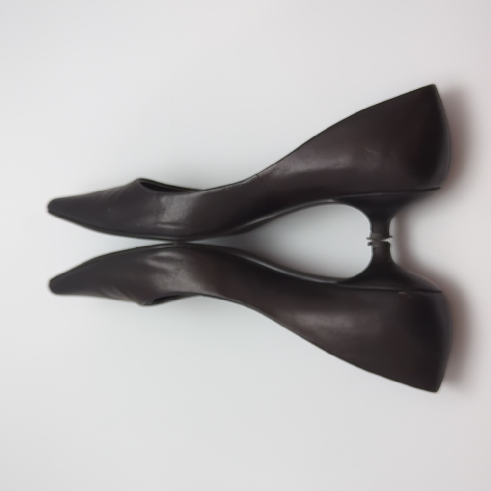Steve Madden Black Kitten Heel Shoes, sz 7.5 Women's - Picture 4 of 9